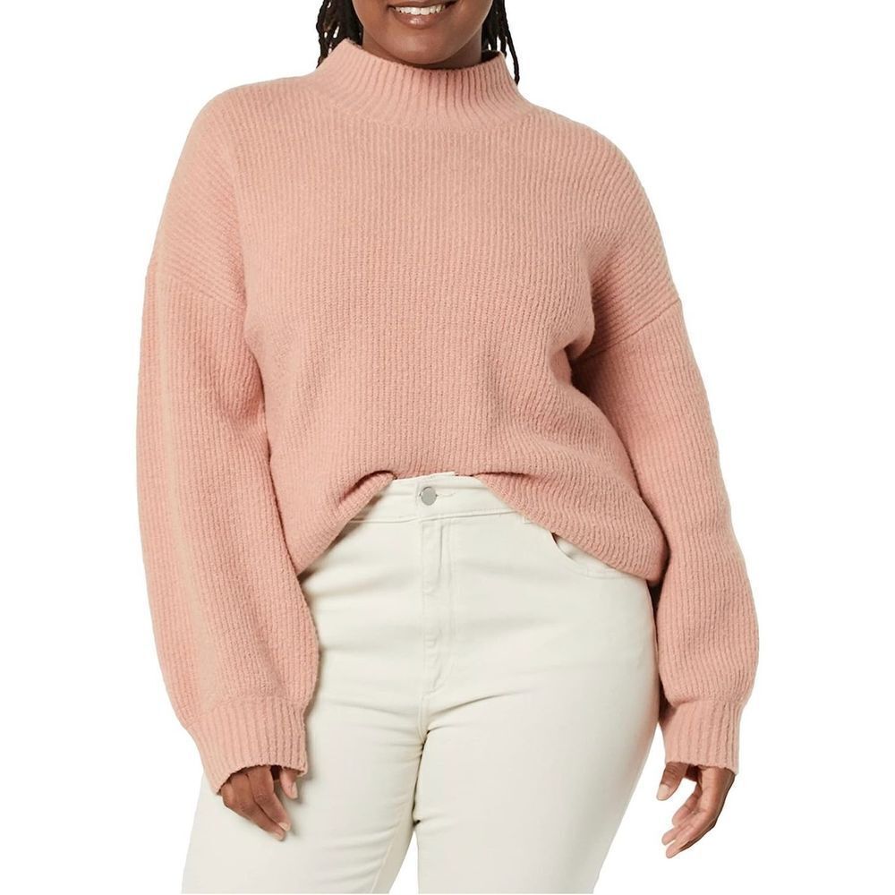 NEW Goodthreads Boucle Shaker Stitch Balloon-Sleeve Sweater XL